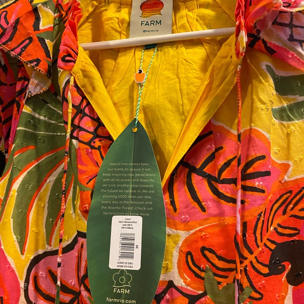 Farm Rio Beaks & Bananas Ruffle Minidress - Picture 5 of 5